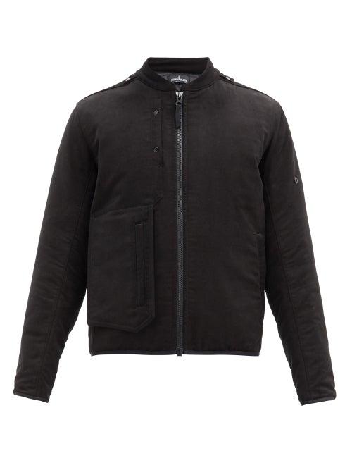 Matchesfashion.com Stone Island Shadow Project - Padded Zip-up Bomber Jacket - Mens - Black