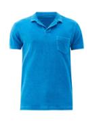 Matchesfashion.com Orlebar Brown - Terry-towelling Cotton Polo Shirt - Mens - Blue