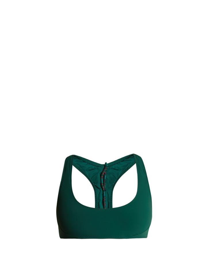 Stella Mccartney Scoop-neck Lace-up Back Bikini Top