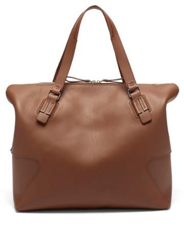 Bonastre - Panelled Smooth-leather Holdall - Mens - Tan