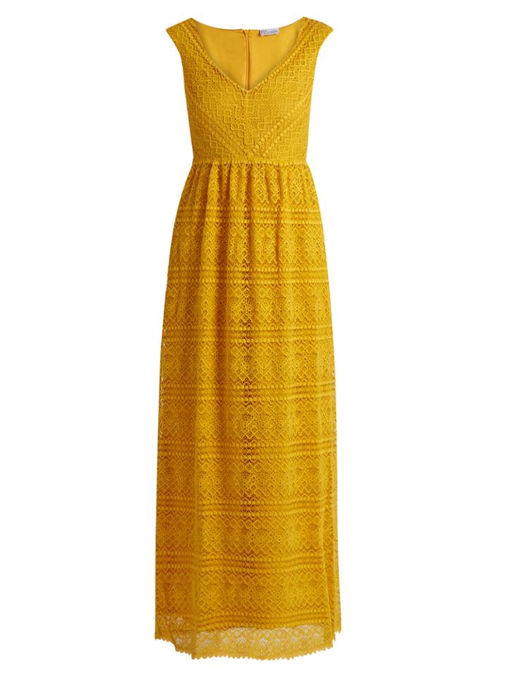 Redvalentino Sleeveless V-neck Lace Dress