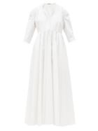 Matchesfashion.com Jil Sander - Niaz Cotton-poplin Maxi Dress - Womens - White