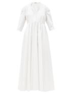 Matchesfashion.com Jil Sander - Niaz Cotton-poplin Maxi Dress - Womens - White