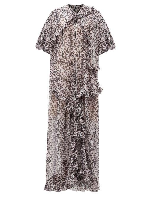 Matchesfashion.com Preen By Thornton Bregazzi - Botan Floral-print Recycled-fibre Georgette Gown - Womens - Multi