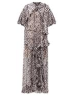 Matchesfashion.com Preen By Thornton Bregazzi - Botan Floral-print Recycled-fibre Georgette Gown - Womens - Multi