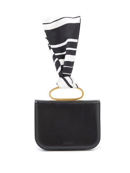 Matchesfashion.com Jil Sander - Scarf-handle Leather Clutch - Womens - Black