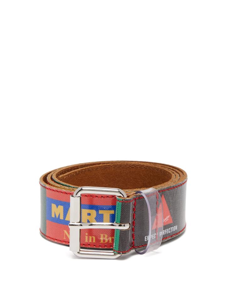 Martine Rose Beermat-print Leather Belt