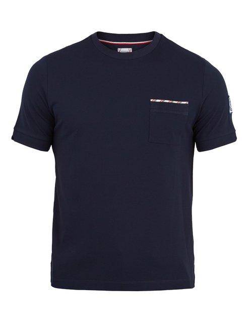 Matchesfashion.com Moncler - Chest Pocket Cotton Piqu T Shirt - Mens - Navy