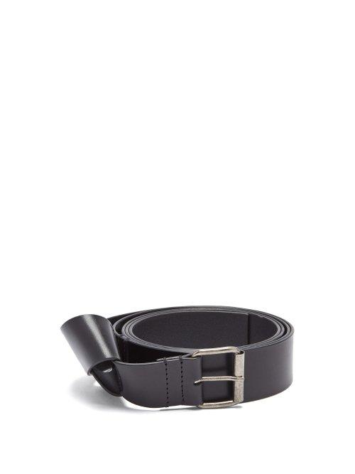 Matchesfashion.com Ann Demeulemeester - Knot Leather Belt - Mens - Black