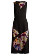 Christopher Kane Sleeveless Tulle-panel Wool Midi Dress