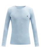 Matchesfashion.com Polo Ralph Lauren - Logo-embroidered Cotton-blend Pyjama Top - Mens - Light Blue