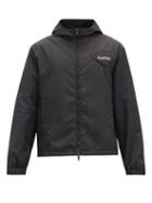 Mens Rtw Valentino - Garden-appliqu Shell Jacket - Mens - Black