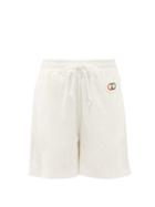 Matchesfashion.com Gucci - Logo Patch Cotton-terry Shorts - Womens - Ivory