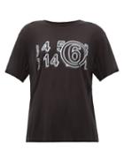 Matchesfashion.com Mm6 Maison Margiela - Logo-print Cotton-jersey T-shirt - Womens - Black