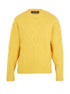 Neil Barrett Crew-neck Cable-knit Wool Sweater