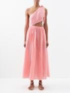 Marysia - Hero Alberobello Cutout Cotton Midi Dress - Womens - Mid Pink