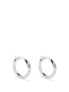Bottega Veneta - Sterling Silver Hoop Earrings - Womens - Silver
