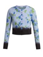 Matchesfashion.com Altuzarra - Zannone Floral Intarsia Wool Cardigan - Womens - Blue Multi