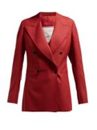 Matchesfashion.com Giuliva Heritage Collection - The Stella Double Breasted Wool Blazer - Womens - Burgundy