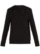 Matchesfashion.com Neil Barrett - Cross Embroidered Sweatshirt - Mens - Black