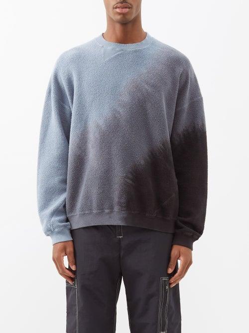 Noma T.d - Tie-dyed Cotton-jersey Sweatshirt - Mens - Grey Multi
