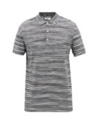 Missoni - Striped Cotton-piqu Polo Shirt - Mens - Black White