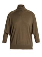 Brunello Cucinelli Roll-neck Cashmere-blend Sweater