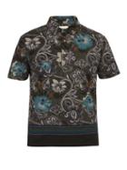 Matchesfashion.com Etro - Hawaiian Paisley Print Cotton Piqu Polo Shirt - Mens - Green Multi