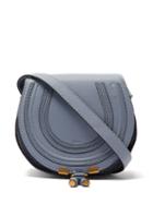 Matchesfashion.com Chlo - Marcie Mini Leather Cross Body Bag - Womens - Light Blue