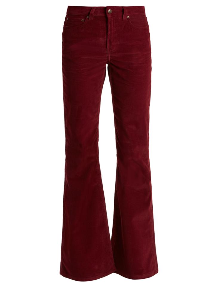 Rockins High-rise Cotton-blend Corduroy Flared Trousers