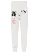 Matchesfashion.com Off-white - Green Man Print Mid Rise Cotton Track Pants - Mens - White