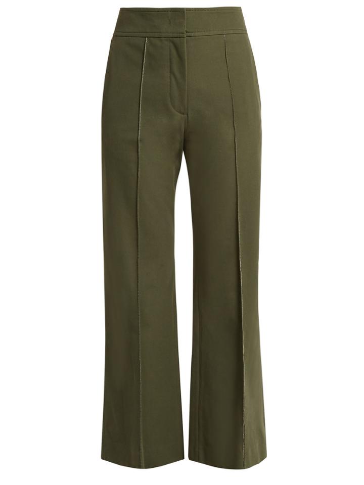 Joseph Kick-flare Cotton-blend Trousers