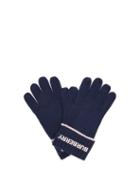 Matchesfashion.com Burberry - Logo-appliqu Cashmere Gloves - Mens - Navy