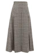 Matchesfashion.com Emilia Wickstead - Giuliana Prince Of Wales Check Wool Blend Skirt - Womens - Black White