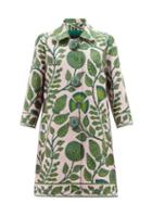 Matchesfashion.com Andrew Gn - Floral Brocade Single Breasted Coat - Womens - Pink Multi