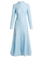 Matchesfashion.com Emilia Wickstead - Amanda Cloqu Dress - Womens - Light Blue
