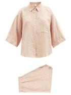 Deiji Studios - 03 Short Linen Pyjamas - Womens - Light Orange