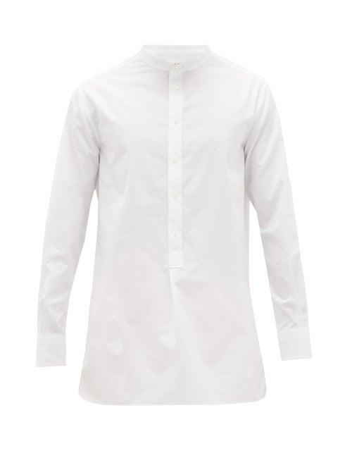 Matchesfashion.com The Row - Ringo Band-collar Cotton Shirt - Mens - White