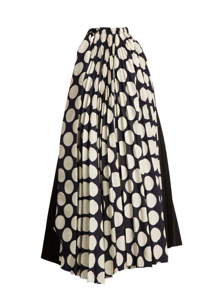 A.w.a.k.e. Polka-dot Print Pleated Dress
