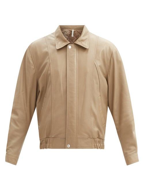 Sunflower - Leather Bomber Jacket - Mens - Brown