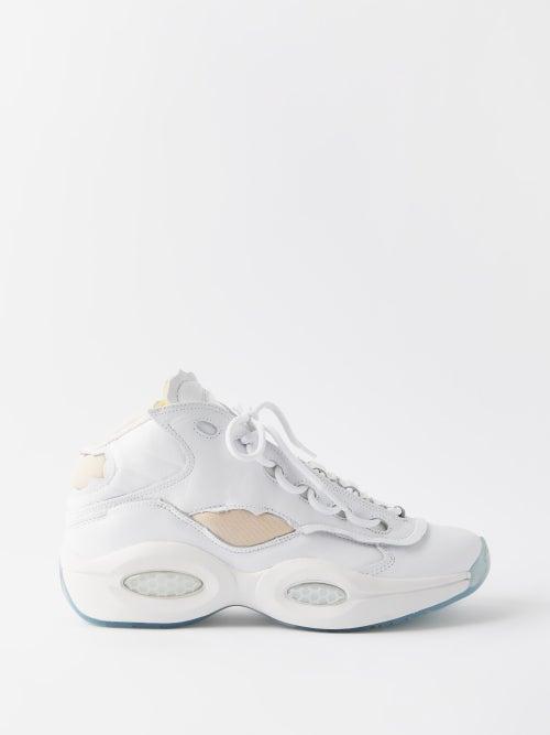 Reebok X Margiela - The Question Memory Of Leather Trainers - Mens - White