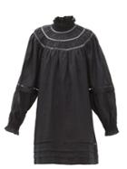 Matchesfashion.com Isabel Marant Toile - Adenia Ladder-lace Linen Dress - Womens - Black