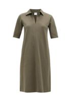 Matchesfashion.com Max Mara Leisure - Enfasi Short Slv Knee-length Dress - Womens - Khaki