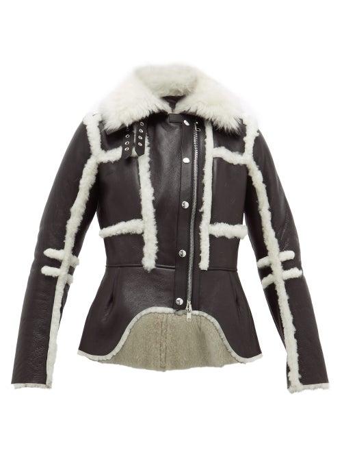 Matchesfashion.com Alexander Mcqueen - Waterfall Shearling Jacket - Womens - Black