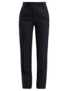 Matchesfashion.com Calvin Klein 205w39nyc - Side Stripe Straight Leg Wool Trousers - Womens - Navy