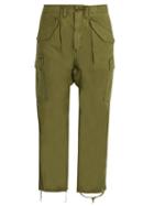 R13 Cropped Cargo Trousers