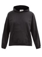 Balenciaga - Logo-tab Cotton-jersey Hooded Sweatshirt - Womens - Black