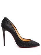 Matchesfashion.com Christian Louboutin - Pigalle Follies 100 Sequin Embellished Pumps - Womens - Black