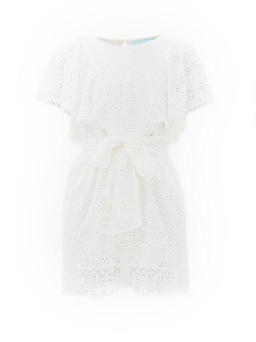 Matchesfashion.com Melissa Odabash - Kara Broderie-anglaise Cotton Dress - Womens - White