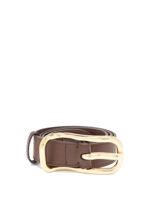 Matchesfashion.com Chlo - Logo-engraved Leather Belt - Womens - Brown